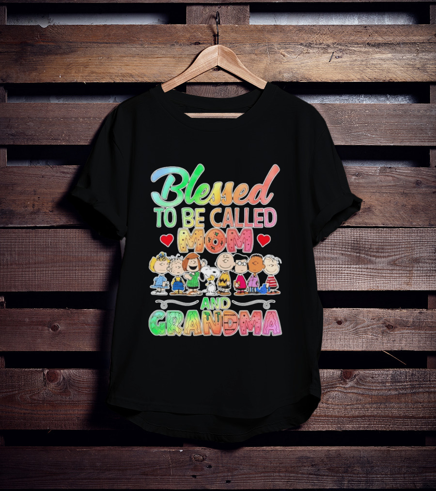 Blessed To Be Called Mom And Grandma Peanuts Characters T-Shirt