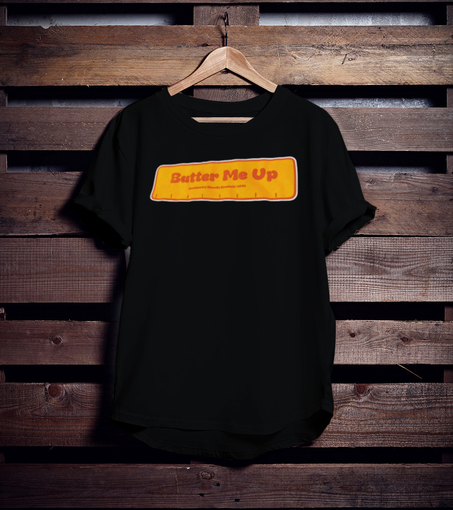 Butter Me Up Montgomery Biscuits Baseball 2026 Yellow Banner T-Shirt