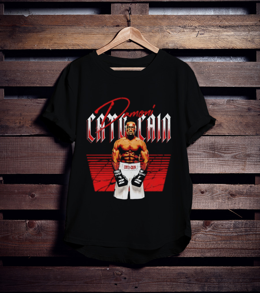 Damoni Cato Cain Boxing Fighter Zuffa Posed In Green Gloves T-Shirt