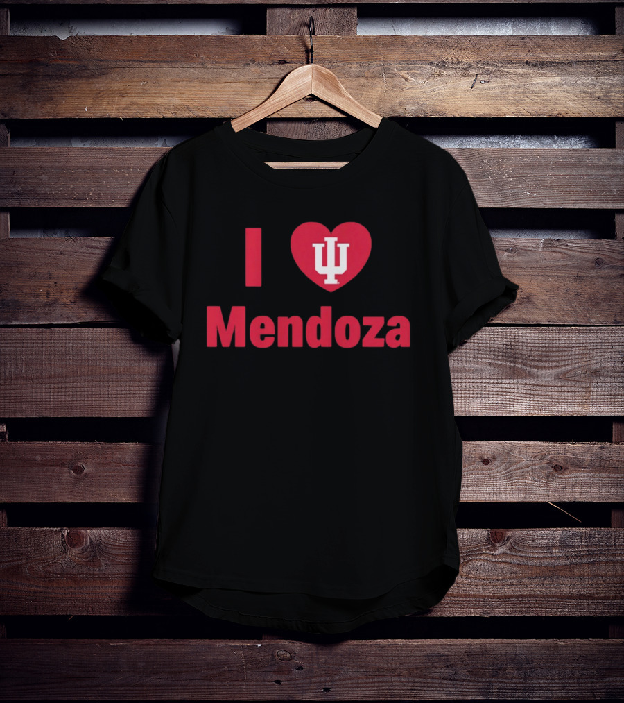 Indiana Hoosiers Football I Love IU Mendoza T-Shirt