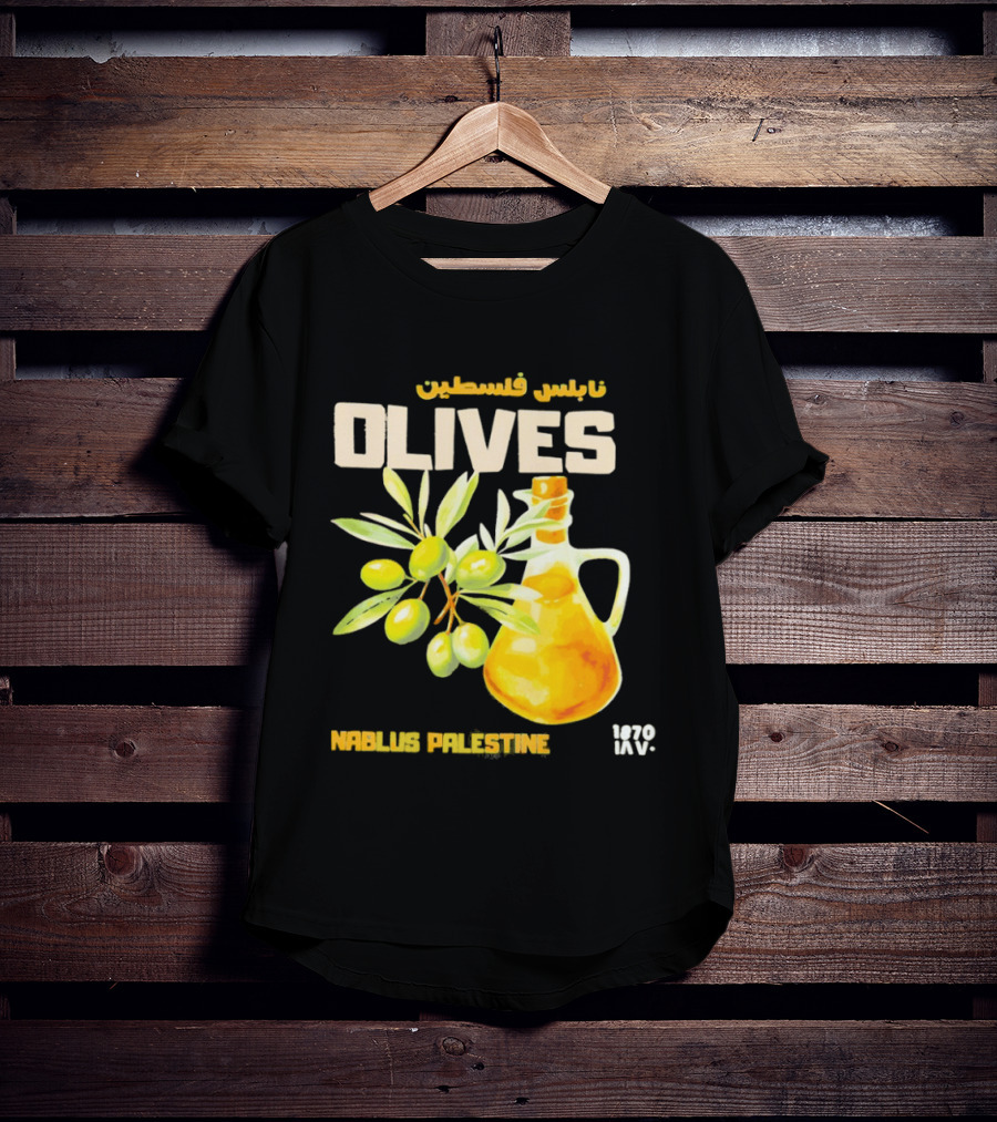 Nablus Palestine Olives 1870 Vintage Olive Oil Heritage T-Shirt