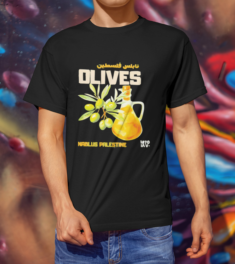 Nablus Palestine Olives 1870 Vintage Olive Oil Heritage T-Shirt
