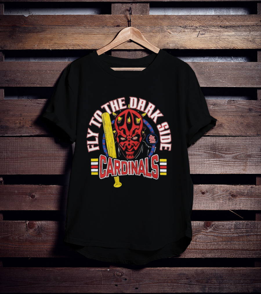 Star Wars X MLB St. Louis Cardinals Fly To The Dark Side Darth Maul T-Shirt