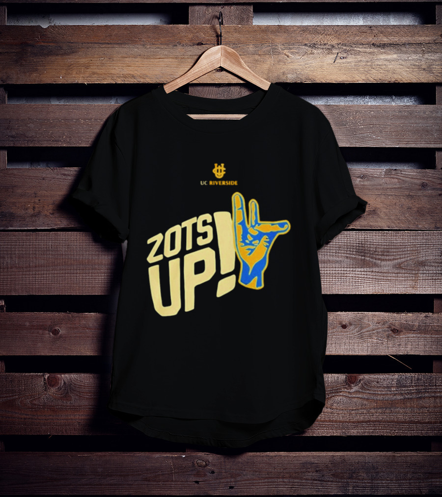 UC Riverside Zot Hand Sign Zots Up T-Shirt