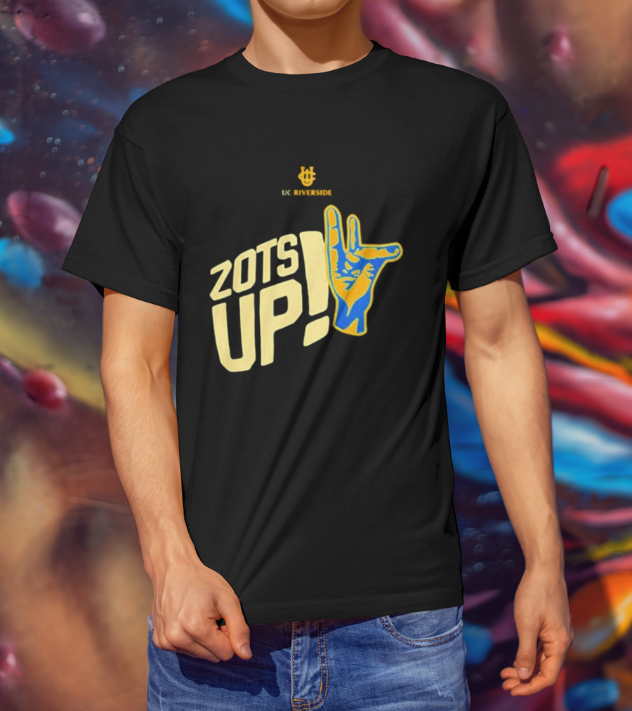 UC Riverside Zot Hand Sign Zots Up T-Shirt