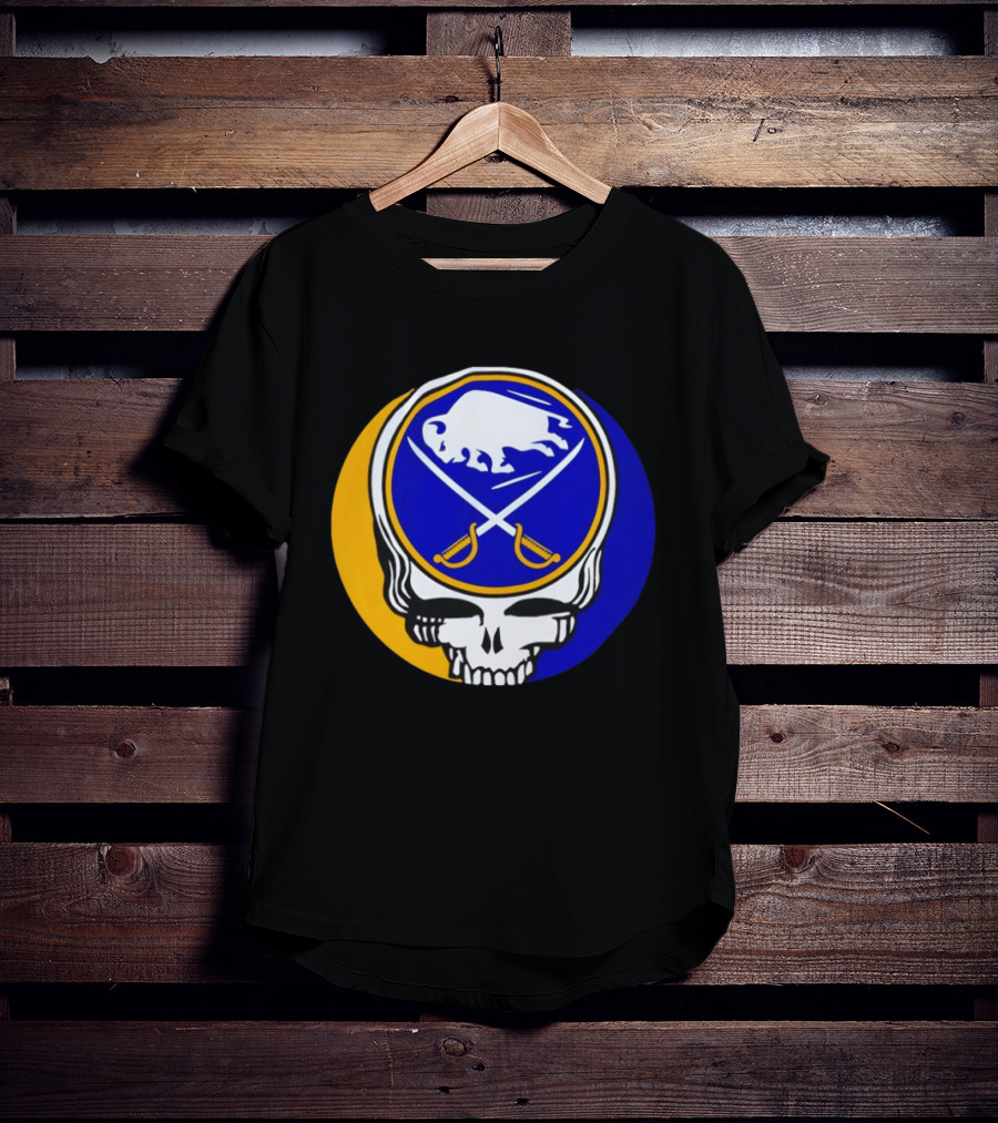 Buffalo Sabres Grateful Dead Steal Your Face Hockey 2026 Collaboration T-Shirt