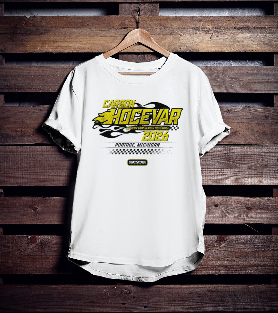 Carson Hocevar Nascar Cup Series Schedule 2026 Portage Michigan Racing 77 T-Shirt