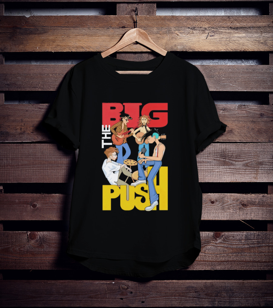 The Big Push Band Colorful Animation With Musical Instruments T-Shirt