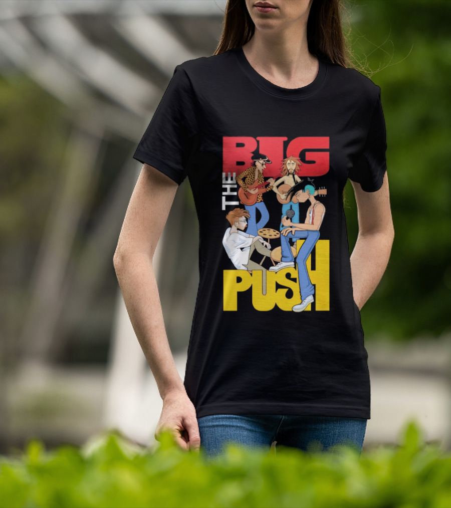The Big Push Band Colorful Animation With Musical Instruments T-Shirt