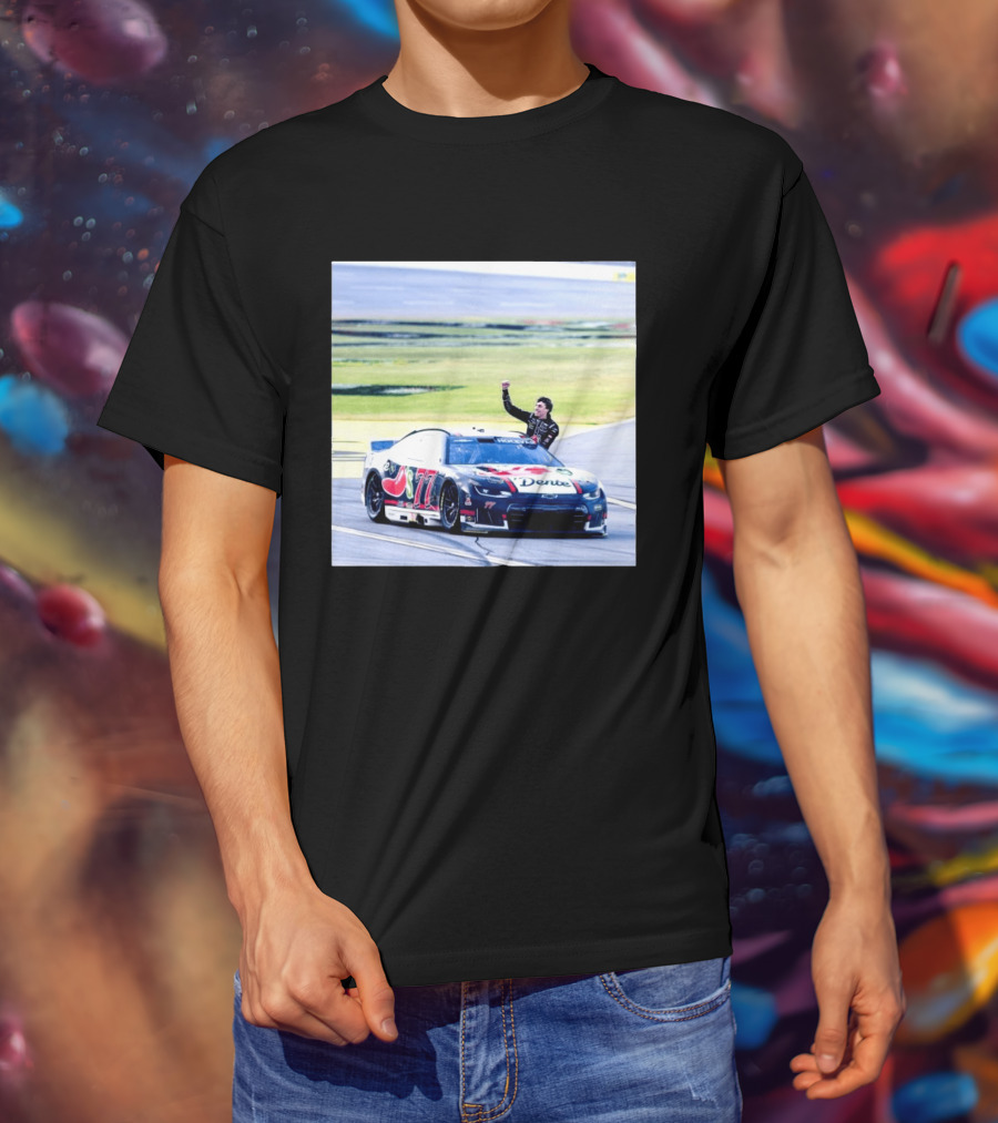 Carson Hocevar First Win Nascar Cup Series 2026 Talladega Number 77 Car Victory Celebrating Dente T-Shirt