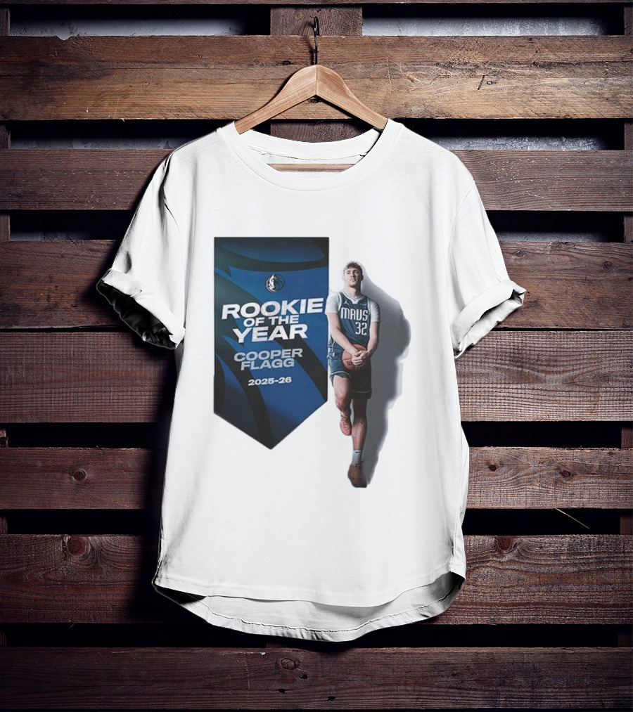 Rookie Of The Year Cooper Flagg 2025 26 Dallas Mavericks Mavs 32 T-Shirt