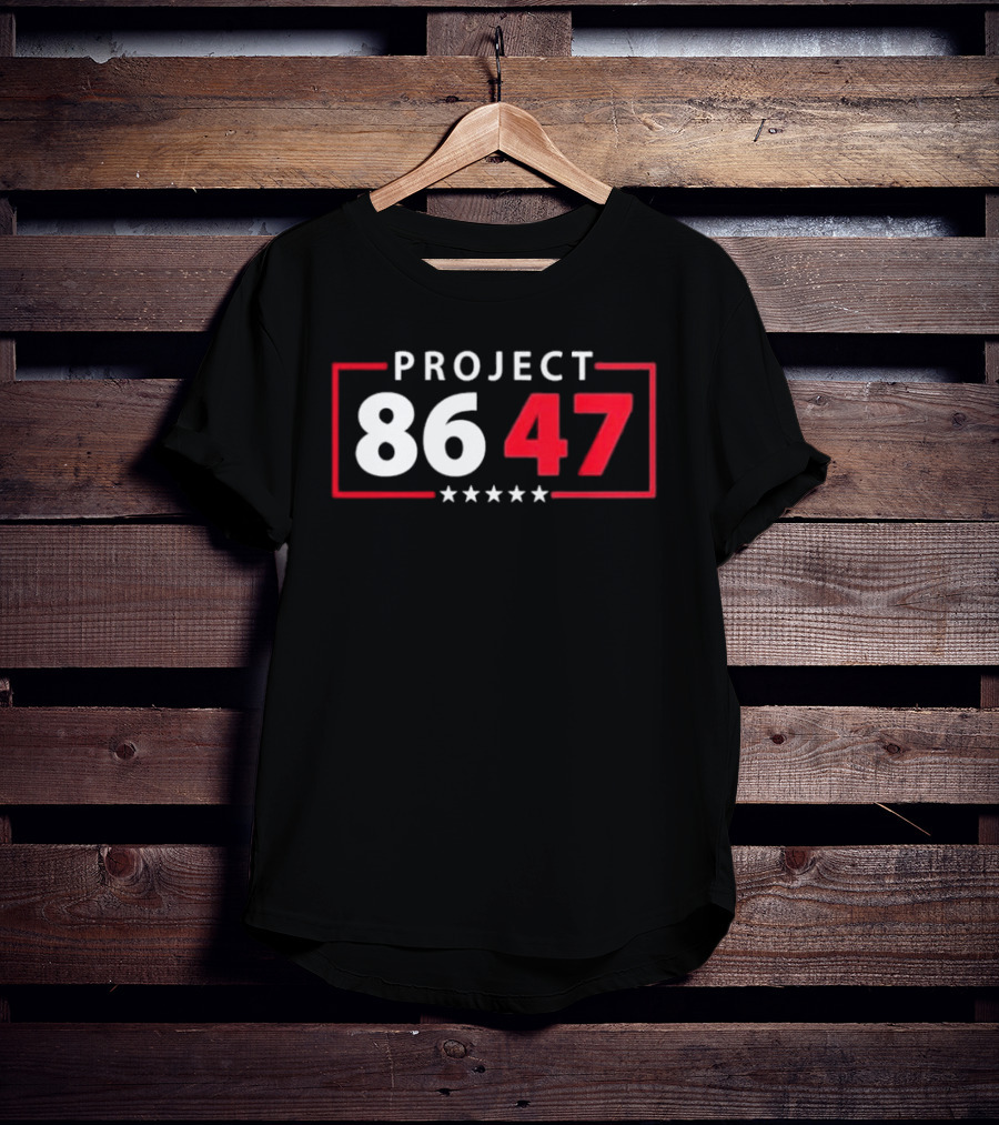 Project 8647 White Red Stars T-Shirt