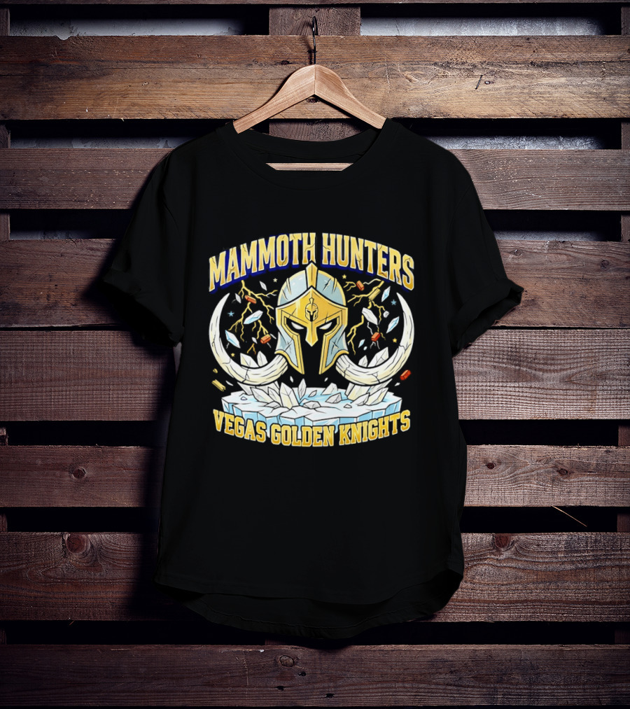 Mammoth Hunters Vegas Golden Knights Ice Hockey Helmet Ice T-Shirt