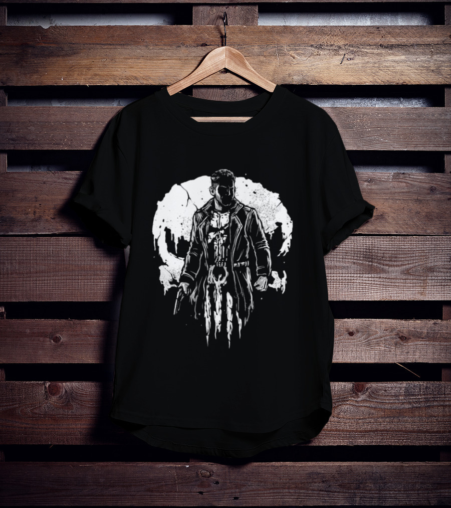 Frank Castle Aka Punisher He Who Punishes Iconic Vigilante Symbol Merchandise T-Shirt