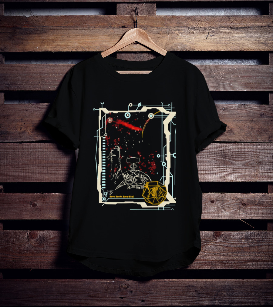 Project Hail Mary Rocky Grace Save Earth Save Erid Retro Sci Fi Circuitry T-Shirt