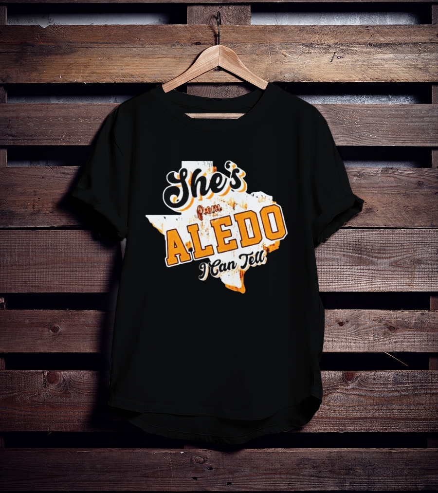 She's From Aledo I Can Tell Texas Map T-Shirt