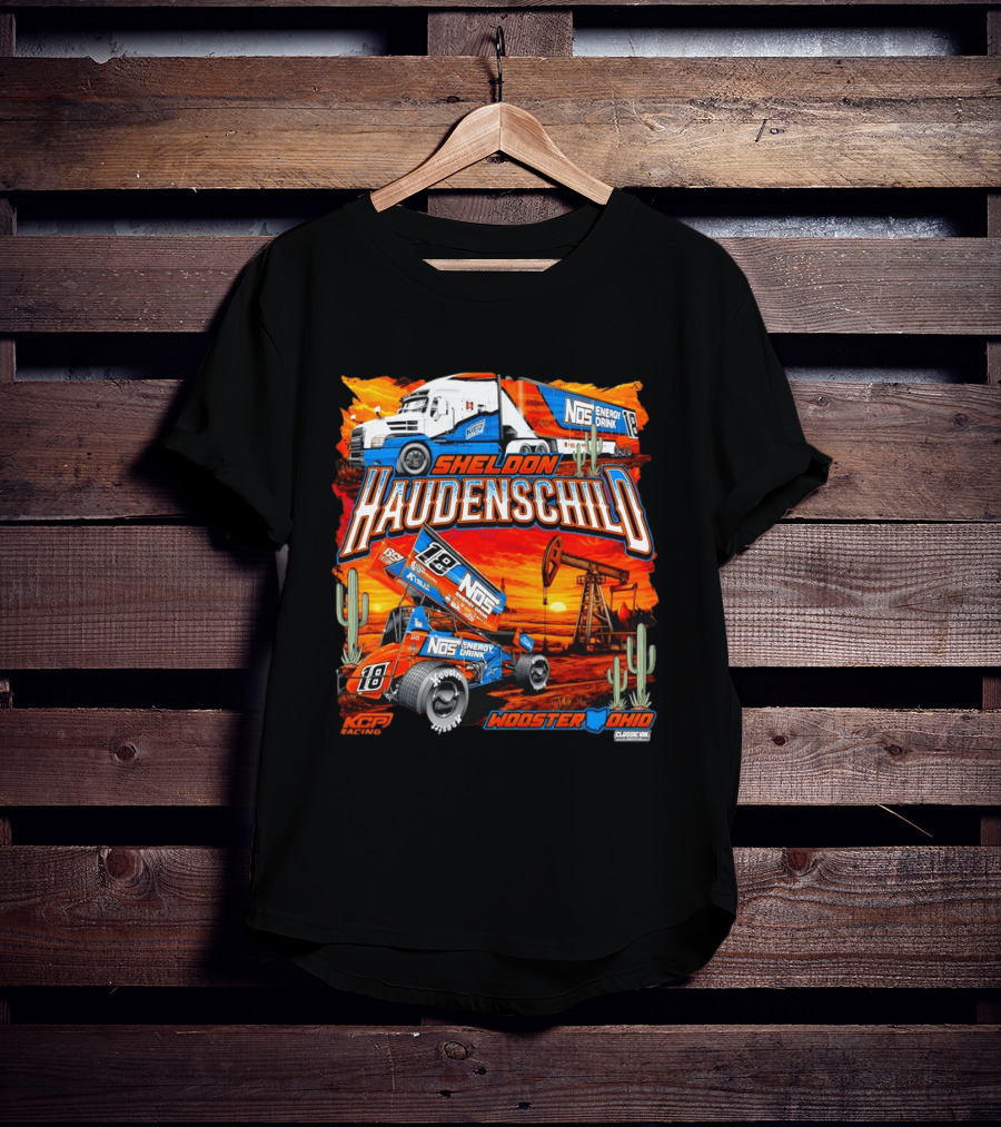 Sheldon Haudenschild NOS Energy Drink KCP Racing Wooster Ohio Classic Ink USA T-Shirt
