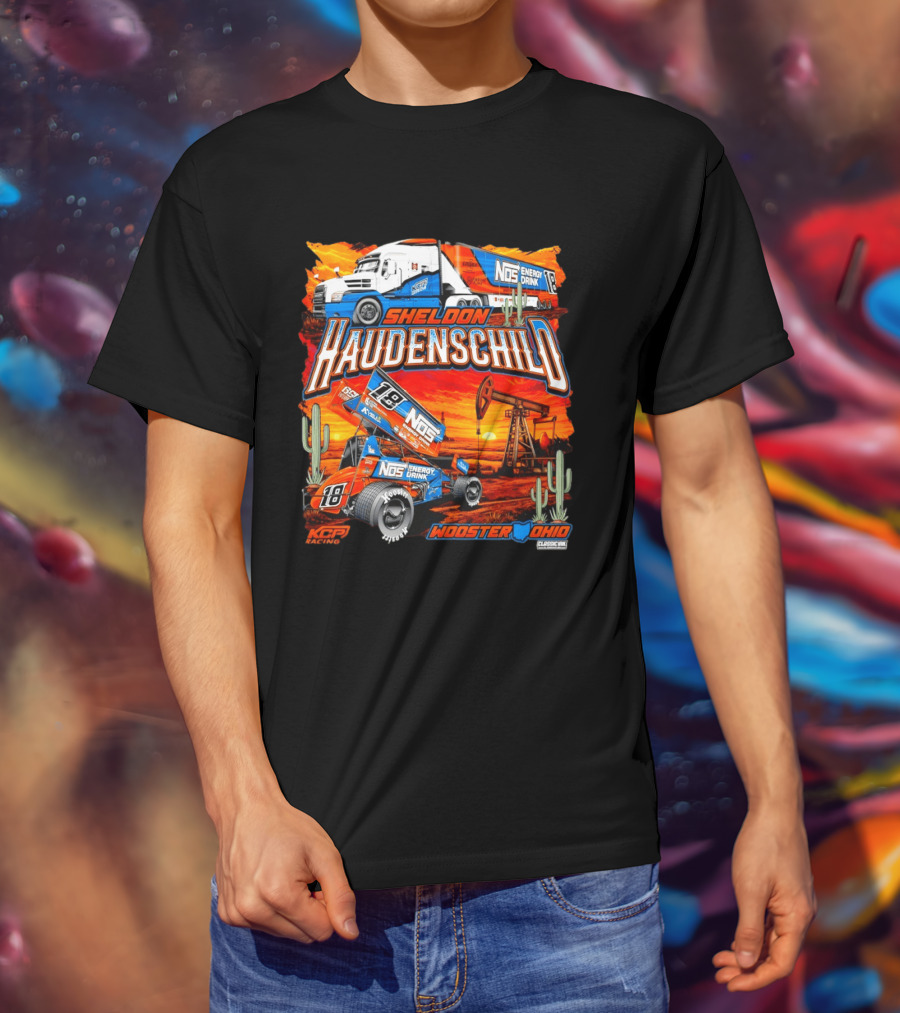 Sheldon Haudenschild NOS Energy Drink KCP Racing Wooster Ohio Classic Ink USA T-Shirt