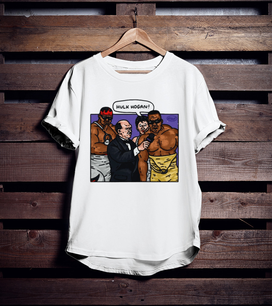 Culture Kings WWE Hulk Hogan Wrestlers Cartoon Interview Scene T-Shirt