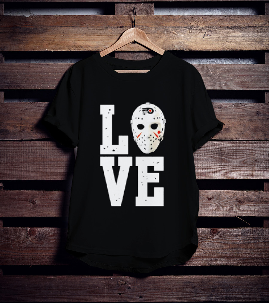 Philadelphia Flyers Love Hockey Goalie Mask T-Shirt