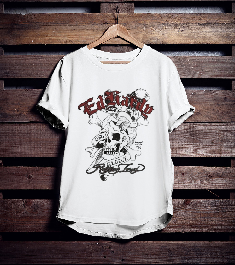 Ed Hardy Rolling Loud Festival 2026 Death Glory Thermal Skull T-Shirt