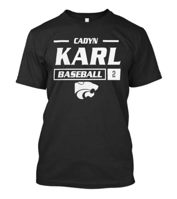K State Wildcats 2026 Cadyn Karl Baseball 2 T-Shirt