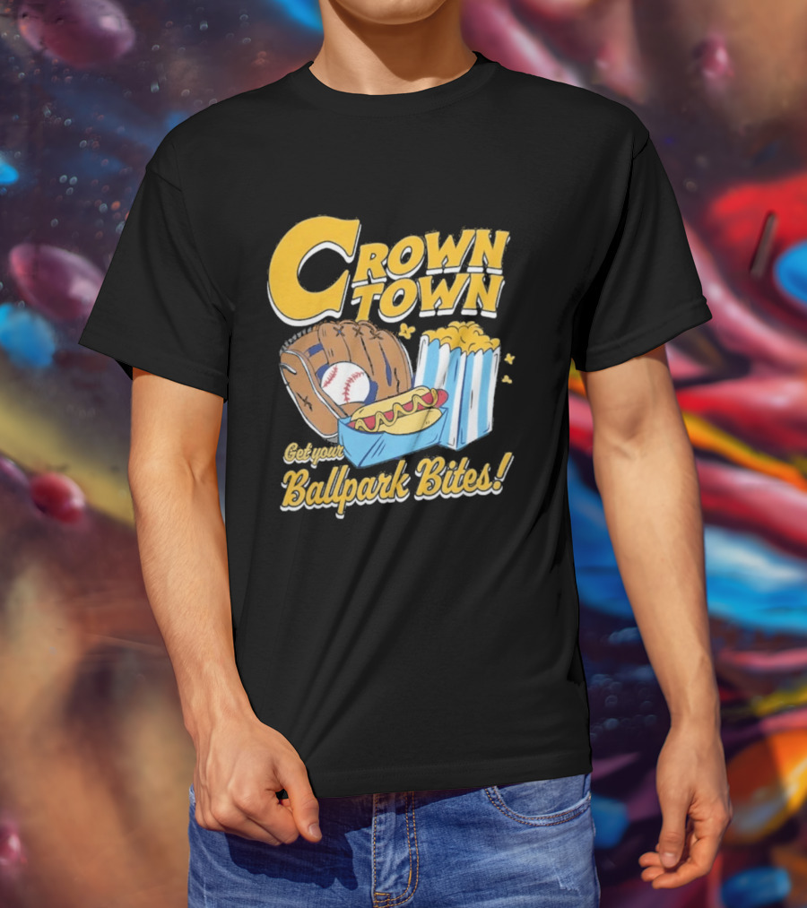Crown Town Ballpark Bites Get Your Snacks T-Shirt