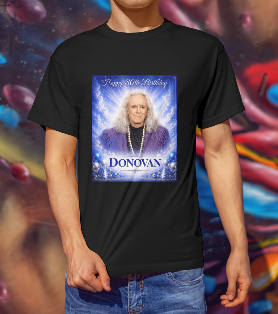 Happy 80th Birthday Donovan Celebration T-Shirt