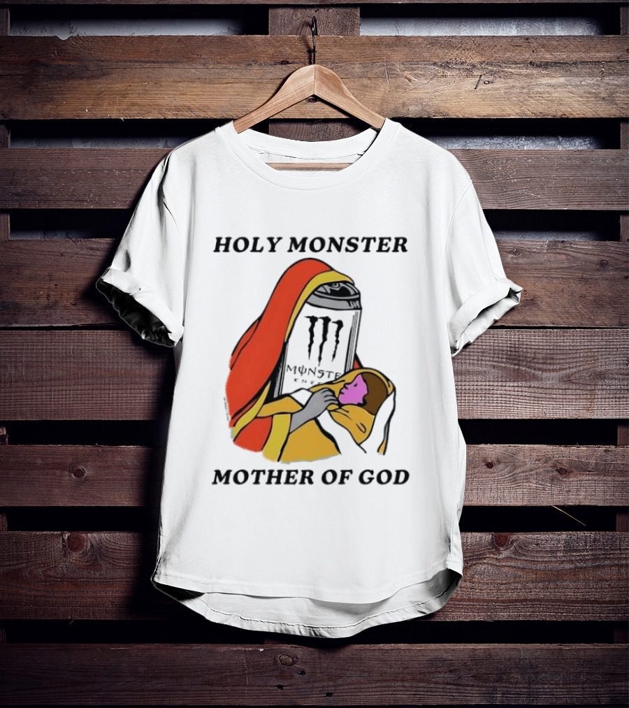 Holy Monster Mother Of God Energy Drink Can T-Shirt
