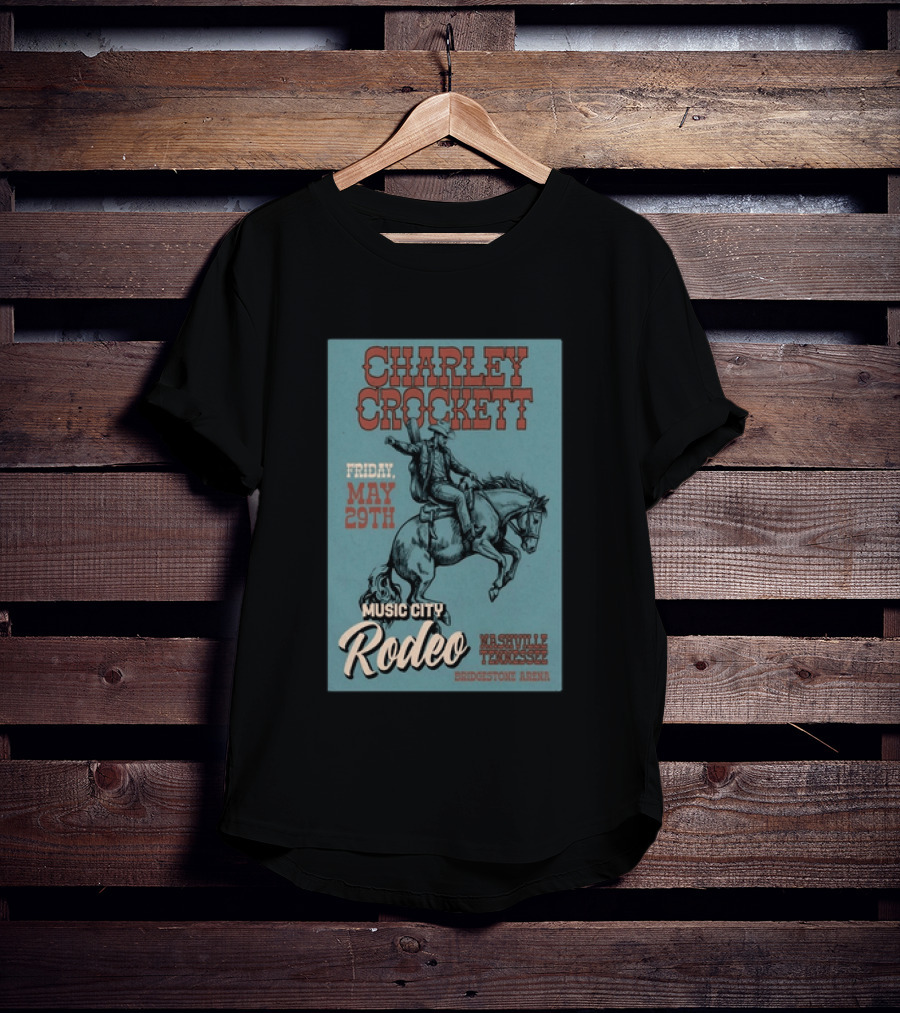 Charley Crockett Music City Rodeo Bridgestone Arena Nashville Tennessee May 29th T-Shirt