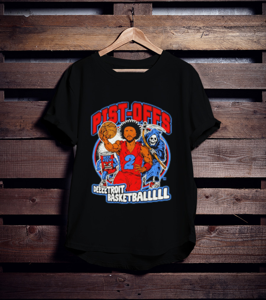 Pist Offs Detroit Basketball Player With Grim Reaper And Beer Keg T-Shirt