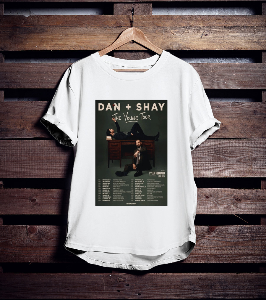 Dan Shay The Young Tour 2026 Tyler Hubbard Josh Ross Live Nation T-Shirt