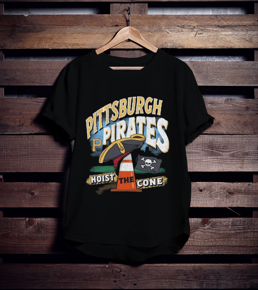 Pittsburgh Pirates Hoist The Cone Skull Flag T-Shirt