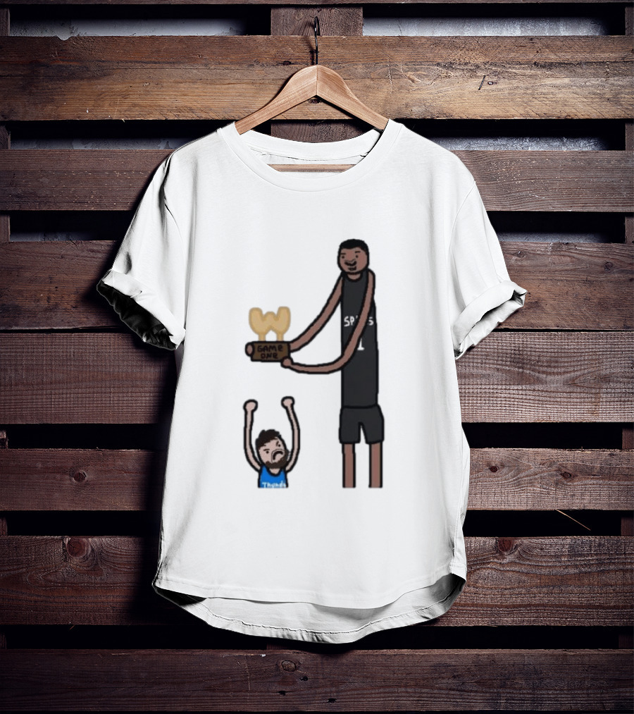 Spurs Victor Wembanyama Game One Vs Thunder Basketball Cartoon T-Shirt