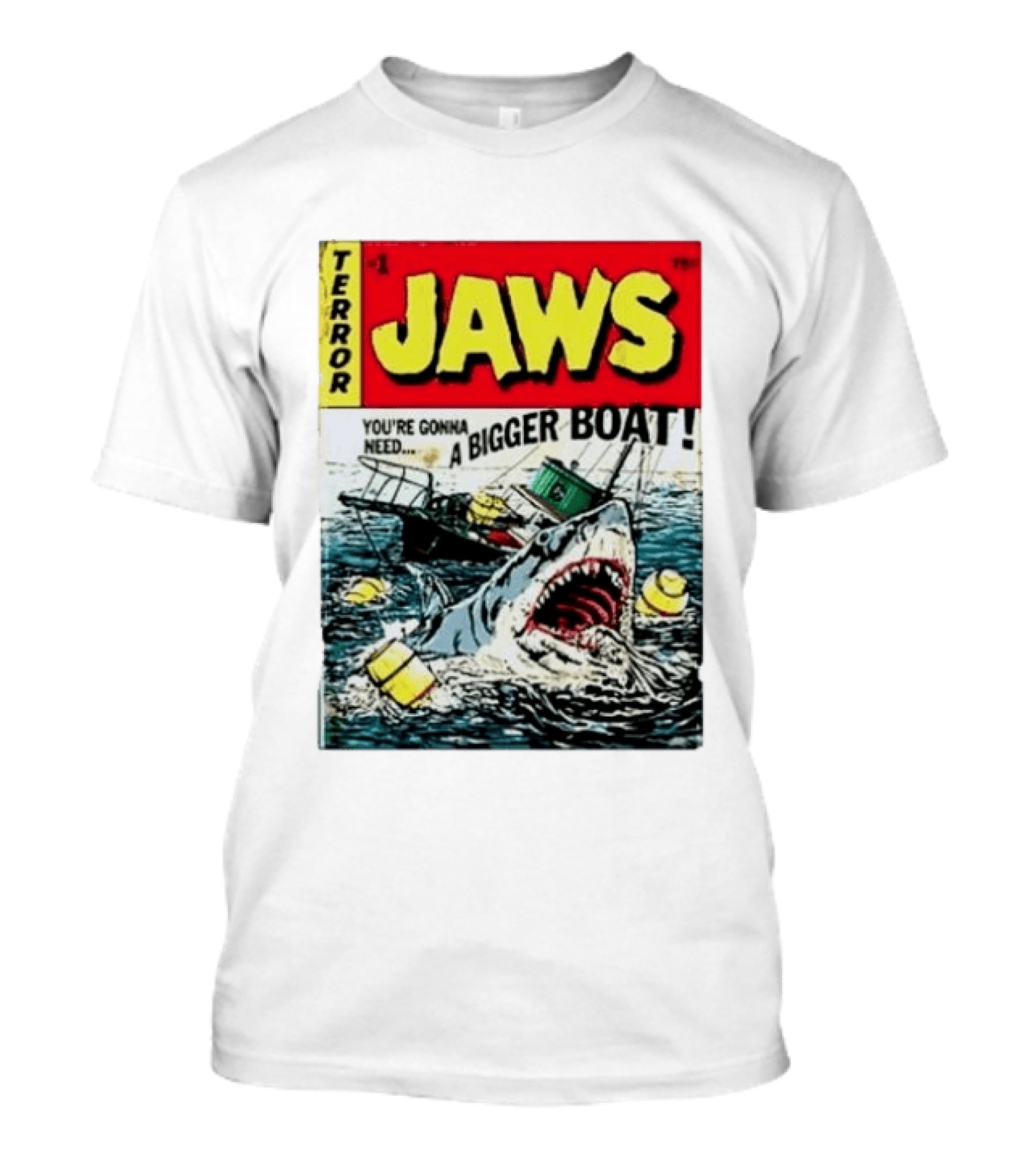 Terror Jaws Comic Cover You're Gonna Need A Bigger Boat T-Shirt