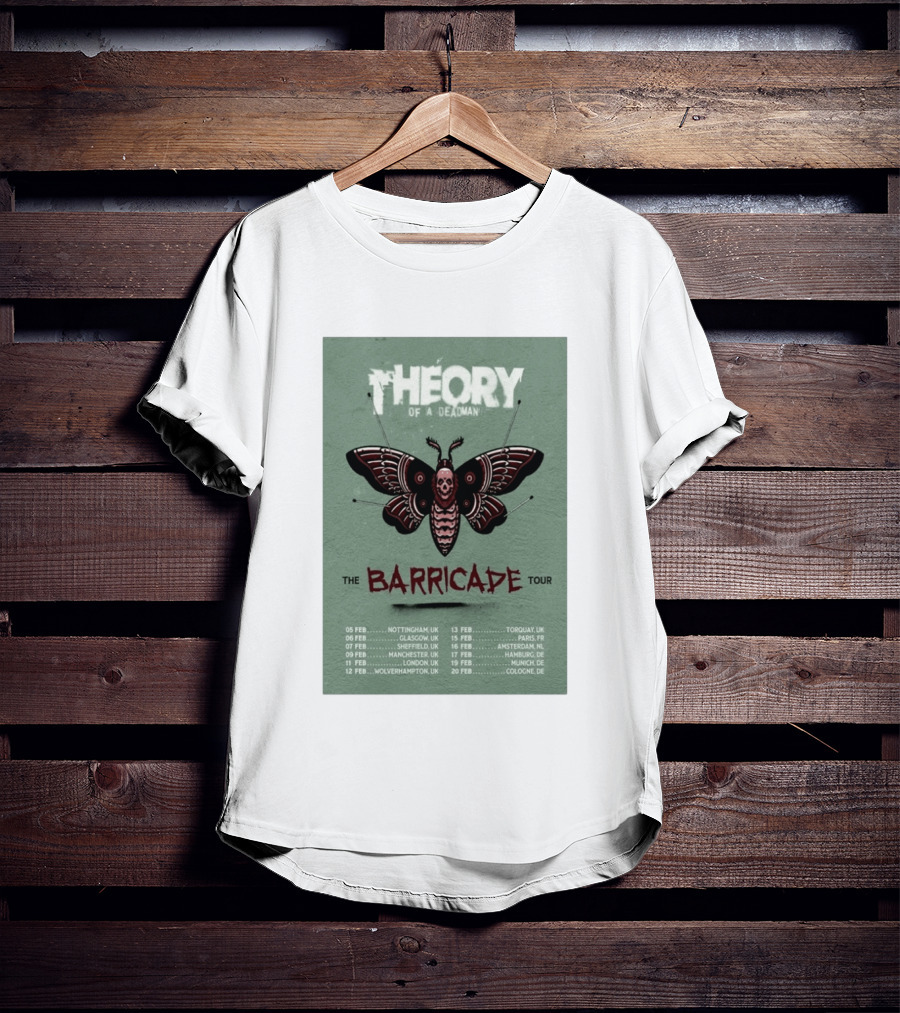 Theory Of A Deadman The Barricade Tour 2027 Dates And Locations T-Shirt