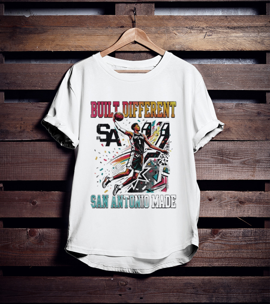 Built Different Victor Wembanyama San Antonio Made Spurs Basketball 2026 T-Shirt