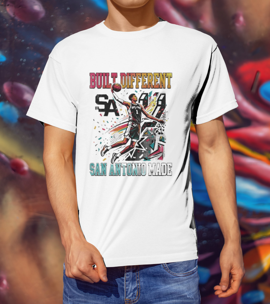Built Different Victor Wembanyama San Antonio Made Spurs Basketball 2026 T-Shirt