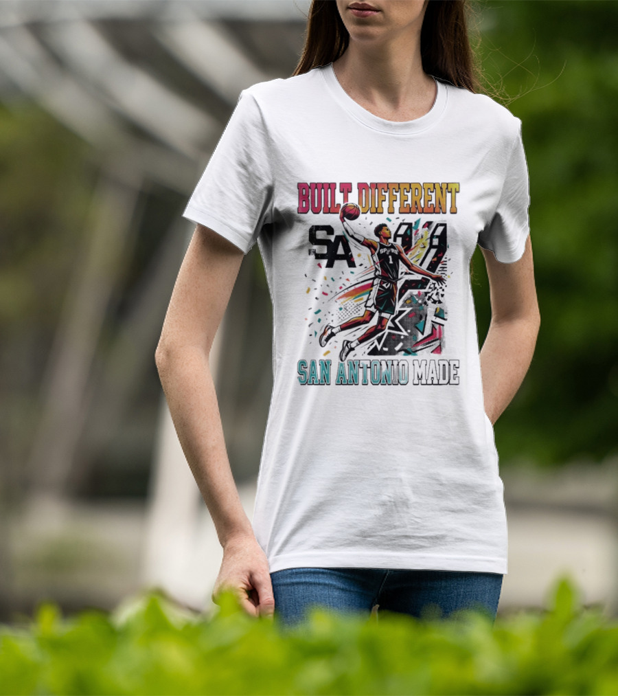 Built Different Victor Wembanyama San Antonio Made Spurs Basketball 2026 T-Shirt