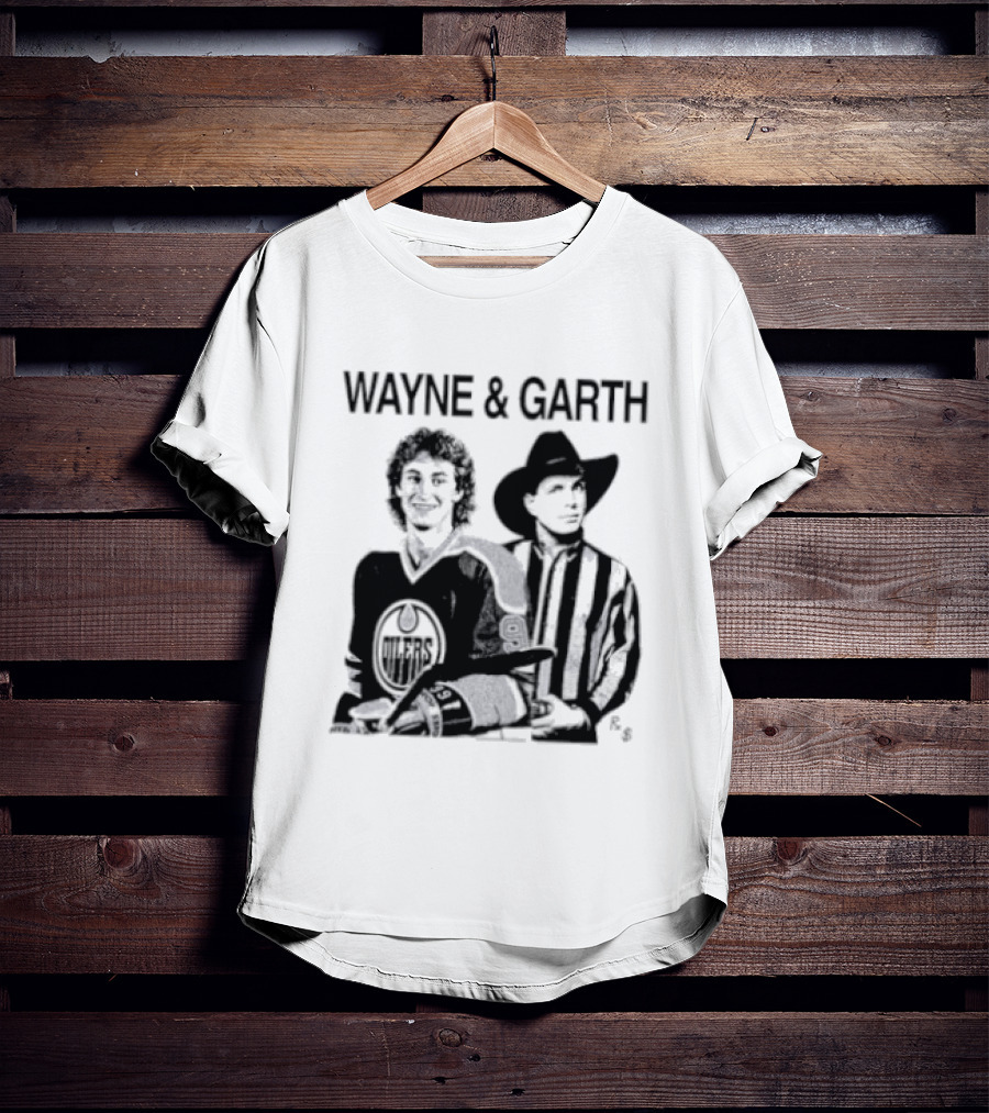 Wayne And Garth Hockey Cowboy Fusion T-Shirt