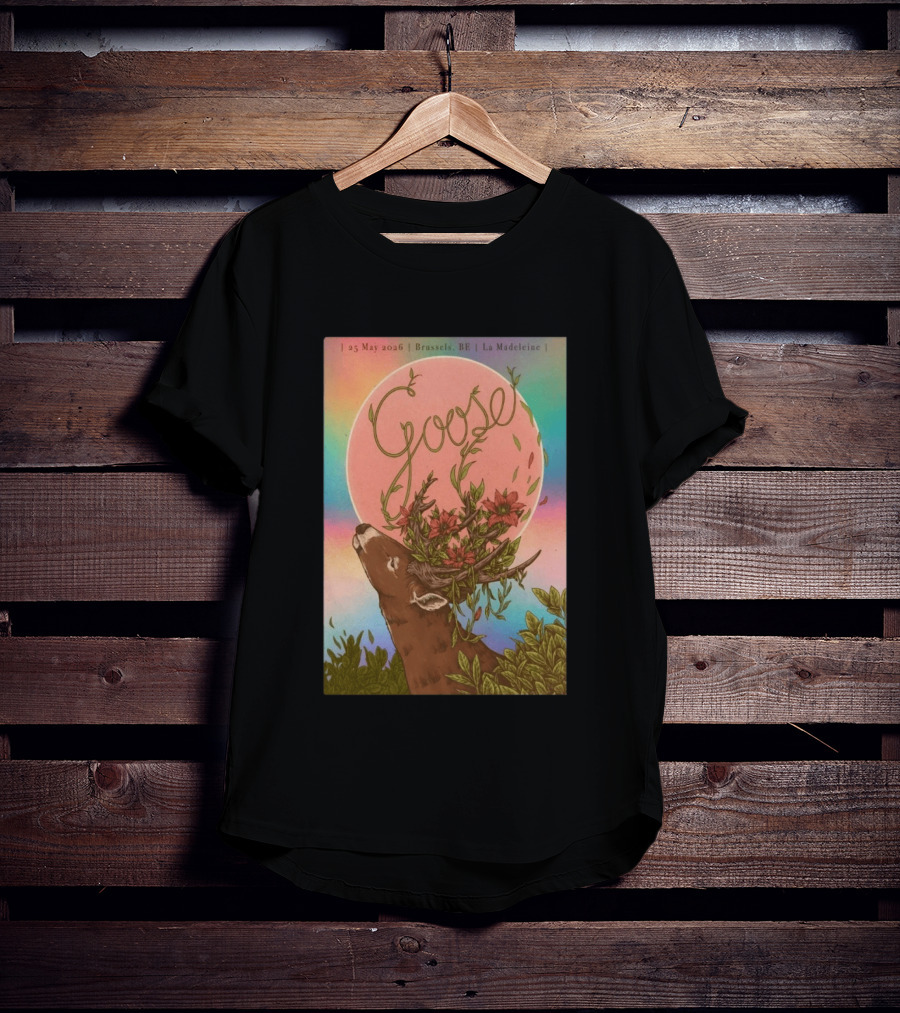 Goose Brussels BE La Madeleine May 25 2026 Deer With Blossoms T-Shirt