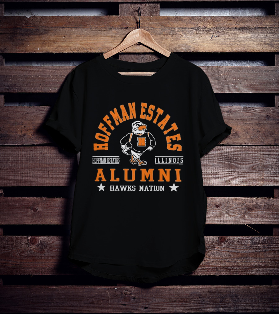 Hoffman Estates Illinois Alumni Hawks Nation Retro Team Spirit T-Shirt