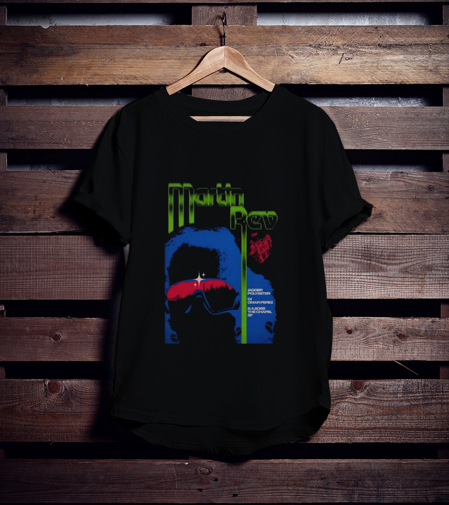 Martin Rev Suicide 6 4 2026 The Chapel SF Jagger Polyester DJ Omar Perez T-Shirt