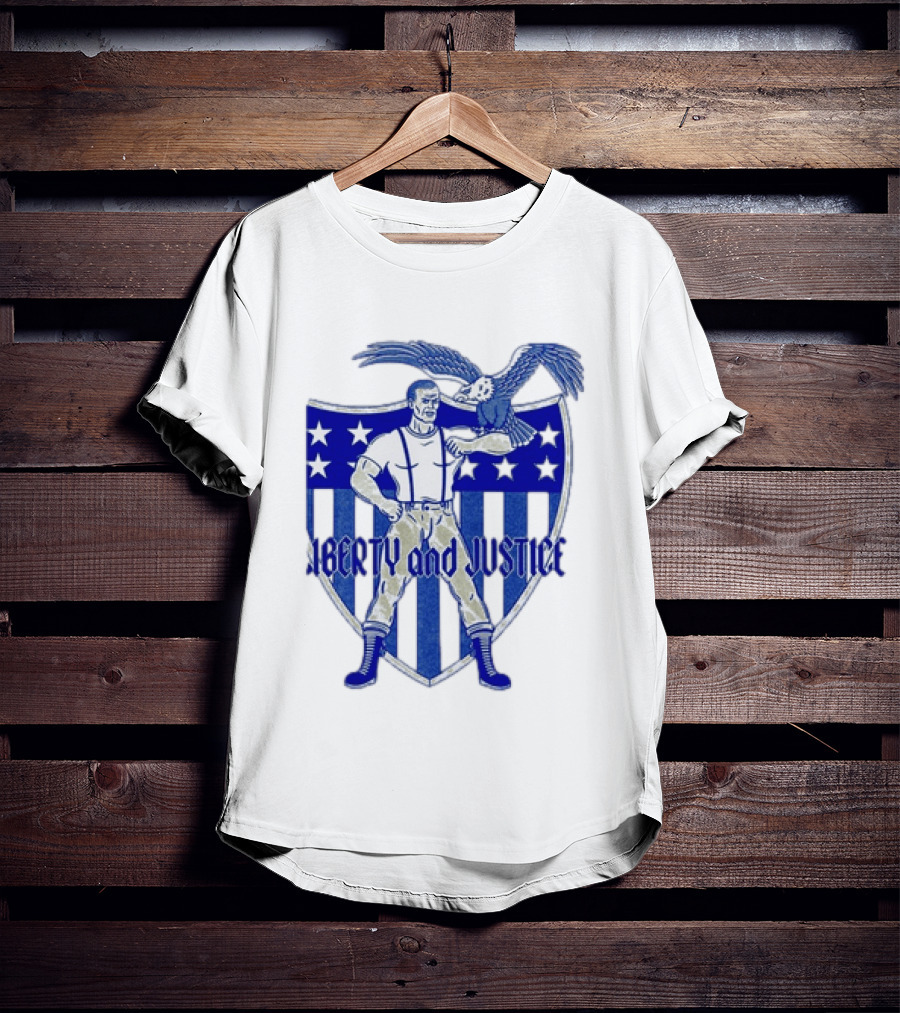 Liberty And Justice Eagle Shield Patriotic T-Shirt
