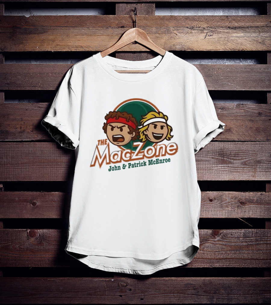 The MacZone John & Patrick McEnroe Cartoon Faces T-Shirt