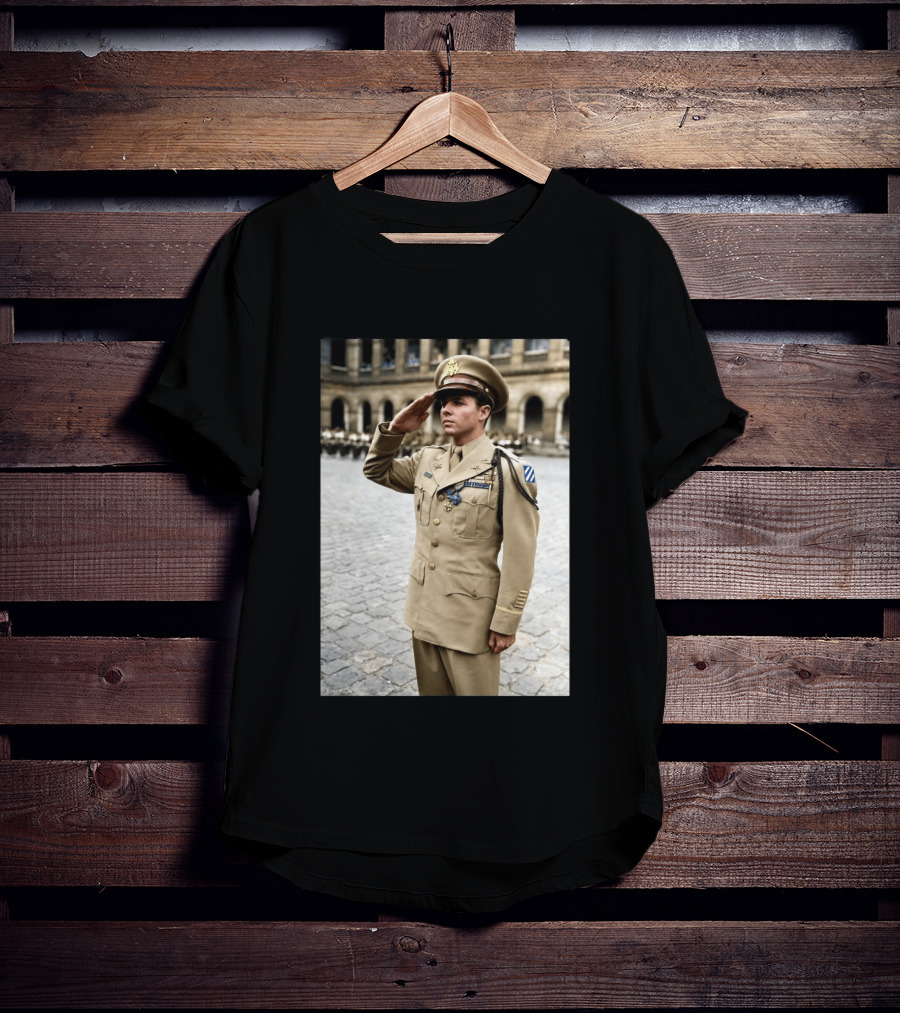 Audie Murphy The Boy Who Wouldn't Die May 28 1971 Plane Crash Hero 45 T-Shirt