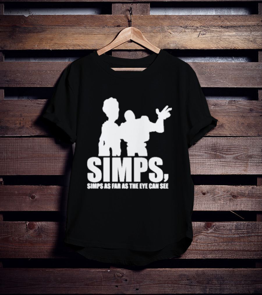 Simps Simps As Far As The Eye Can See Duo Silhouette Pop Culture Mashup T-Shirt