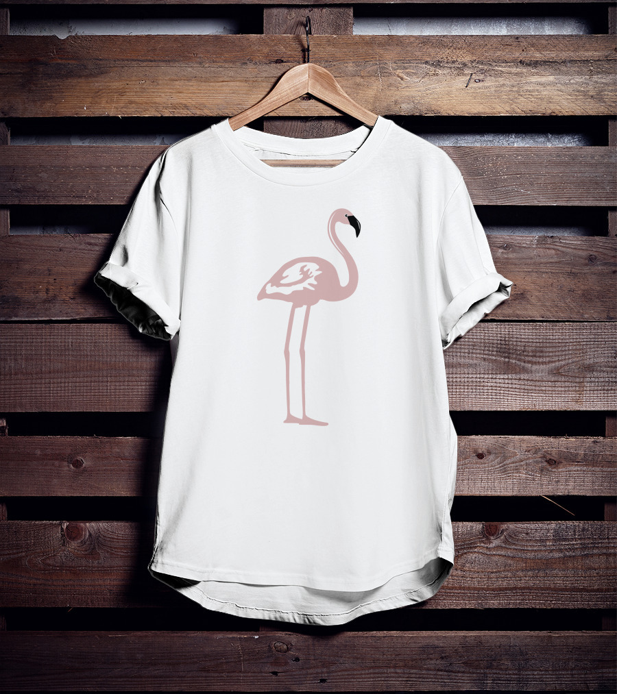 Flamingo Silhouette Minimalist T-Shirt