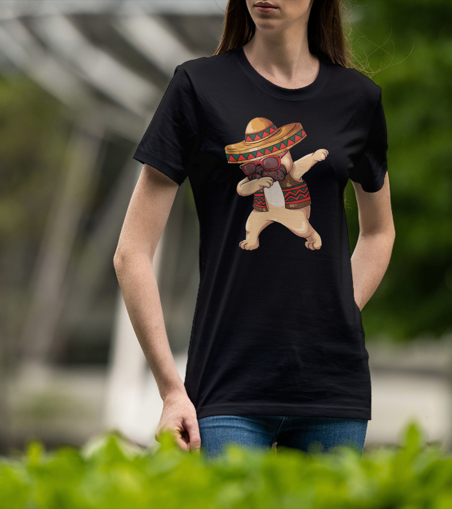 Cinco De Mayo Fiesta Dabbing Pug Dog Dab Boys Celebrating T-Shirt