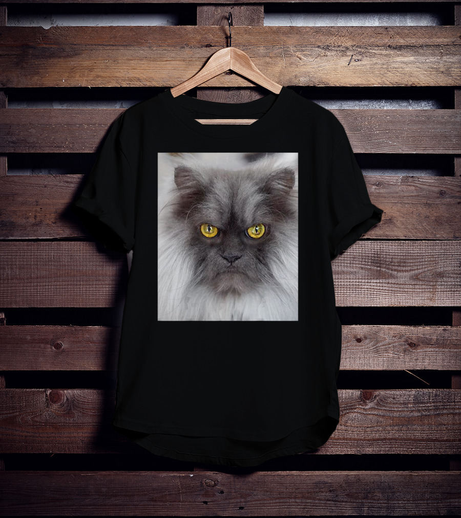 Jun The Angry Cat Golden Eyes Grumpy Expression T-Shirt
